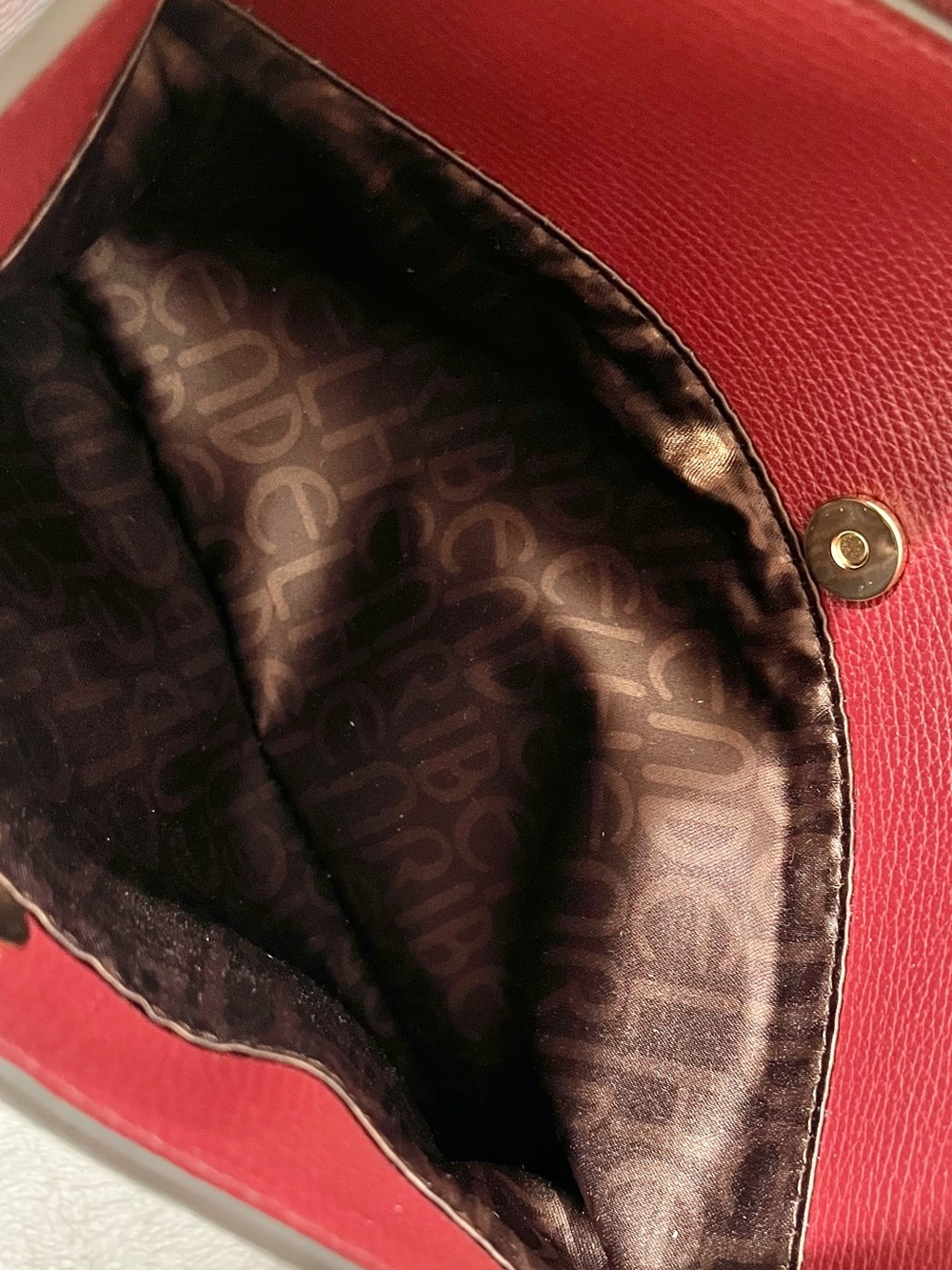 Henri Bendel Pebbled Leather Bowery Crossbody Bag Oxblood NWT - Picture 13 of 15